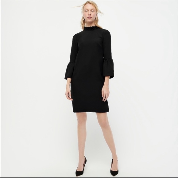 J. Crew Dresses & Skirts - NWT J Crew Ruffle Neck Shift Dress in 365 Crepe